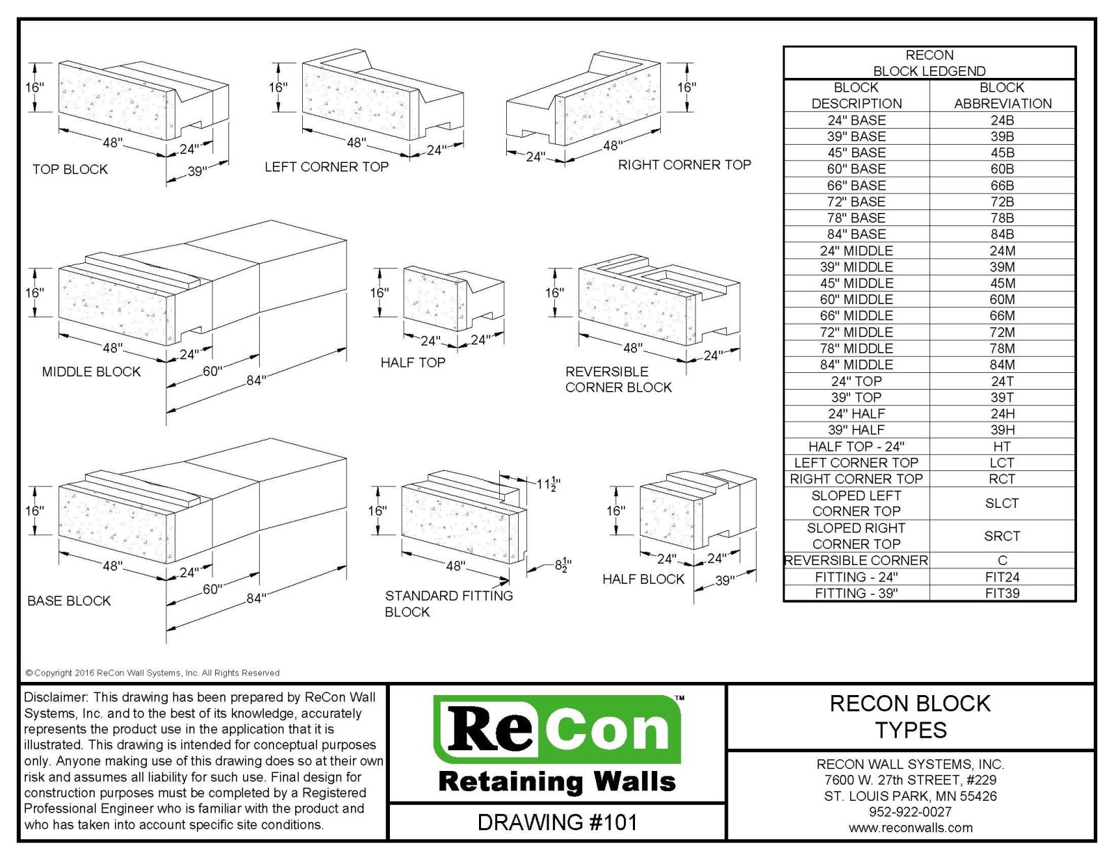 Resources- ReCon Walls
